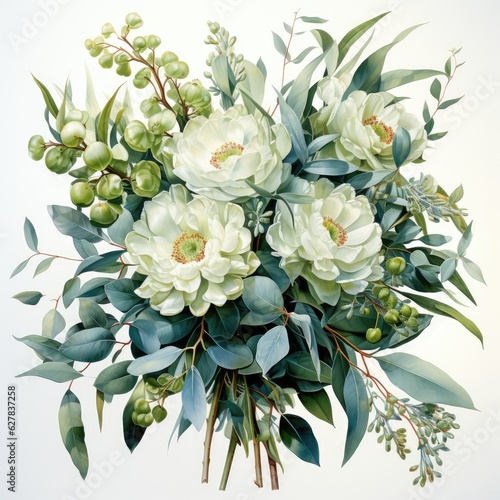 beautiful compelling botanical eucalyptus greenery bouquet