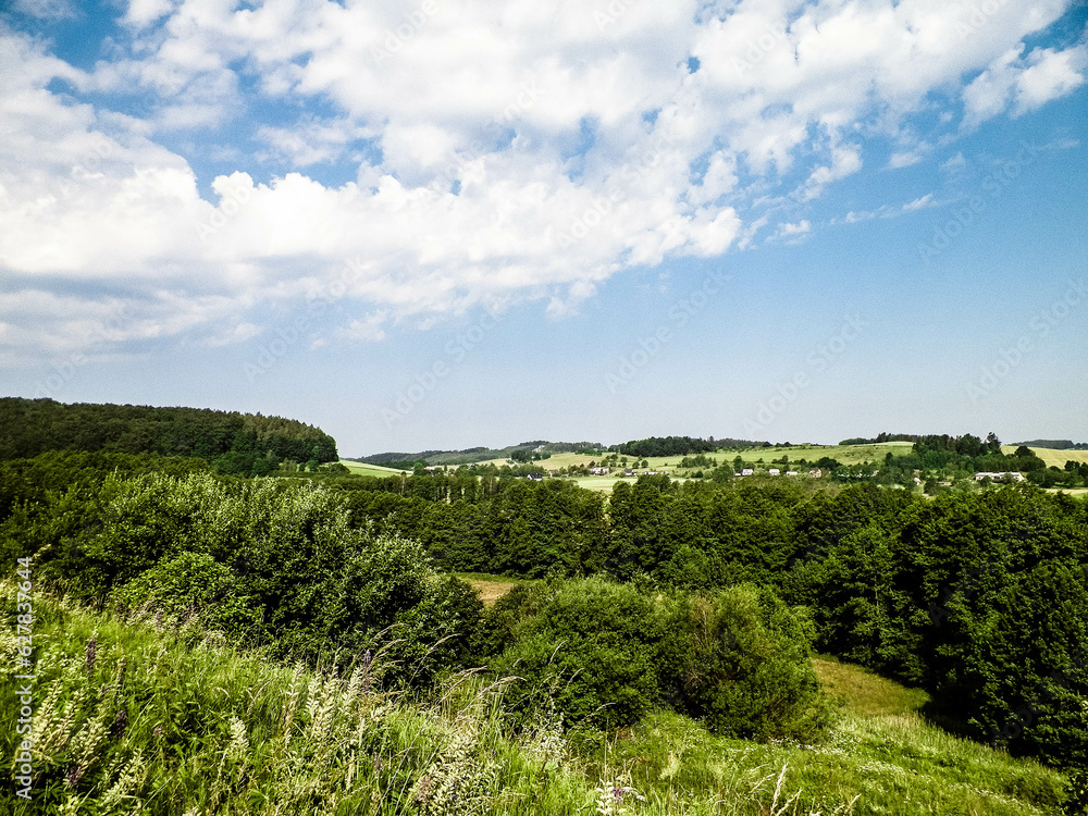 Hills, fields and meadows - beautiful landscape of Wiezyca. Hills, fields and meadows - beautiful landscape of Wiezyca.