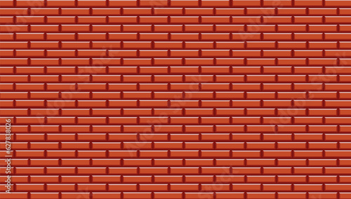 Brick wall background structure. Block stone interior red brickwall. Vector illustration rectangle