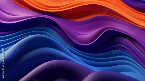 Abstract colorful background with vibrant wavy shapes