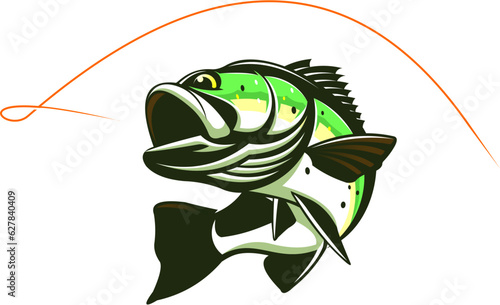 Bass Fishing Clipart. Unique and fresh bass fish jumping out of the water. Great to use as your bass fishing activity. 