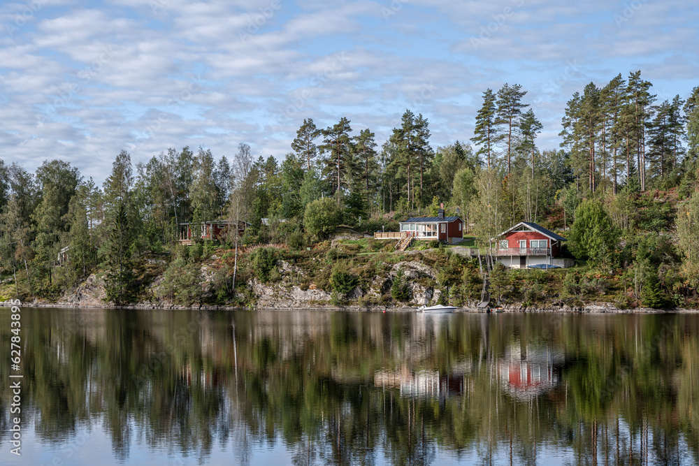 Lake Ragnerudssjoen in Dalsland Sweden beautiful nature forest pinetree swedish houses Lake Ragnerudssjoen in Dalsland Sweden beautiful nature forest pinetree swedish houses