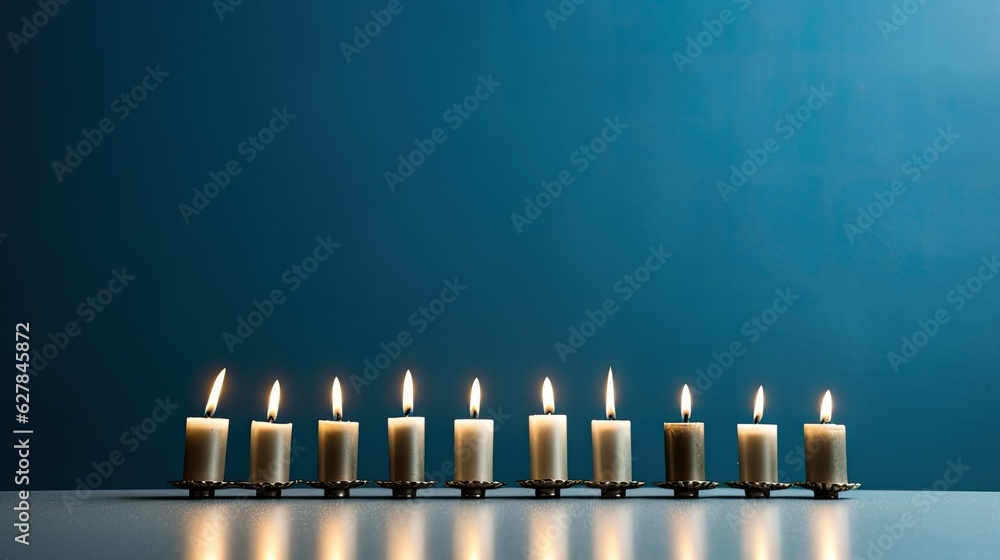 candles on the table Hanukkah candles on the table Hanukkah