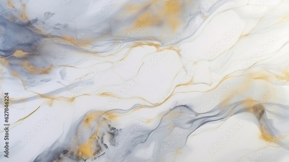 Generative AI : Luxury abstract fluid art painting background alcohol ink technique black and gold