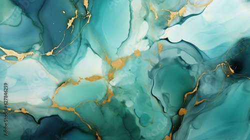Generative AI : Luxury Pale Turquoise and Cool Indigo marble texture background design for Banner, invitation, wallpaper, headers, website, print ads, packaging design template. © Generative AI
