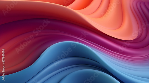 Abstract colorful background with vibrant wavy shapes