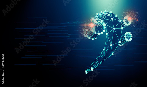 Concepto de música y tecnología en internet.Música en red y uso compartido de música en la nube. Icono de clave de Fa.