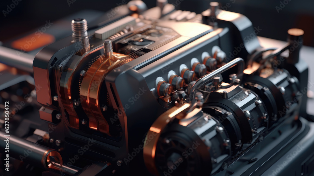 Naklejka premium Close-up of Fusion Splicer machine for splice fiber optics cable