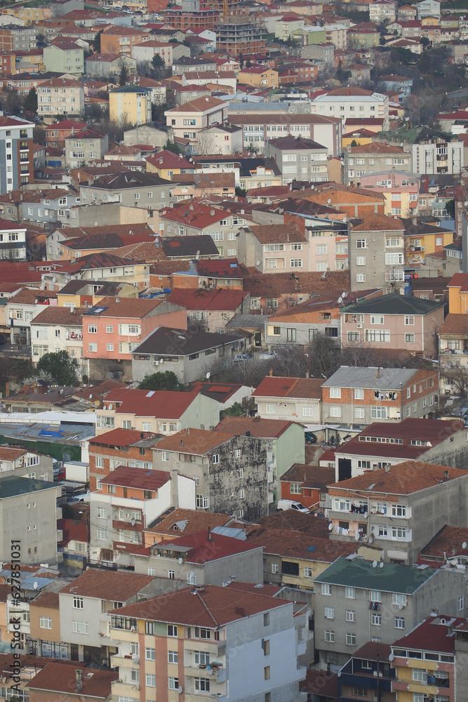  istanbul old town roofs. Aerial view. 