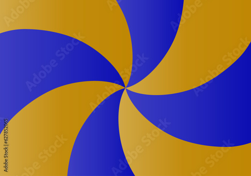 Fondo de cuatro hélices en azul y mostaza