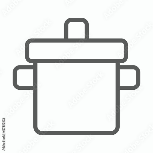 pot icon, crock vector illustration