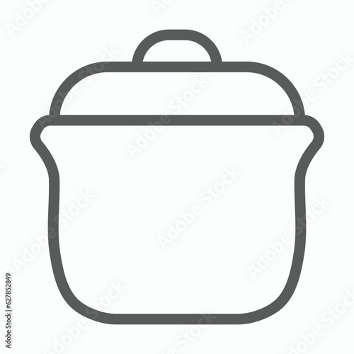 pot icon, crock vector illustration