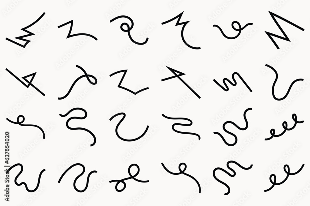 Set of organic lines in different formats and shapes Set of organic lines in different formats and shapes