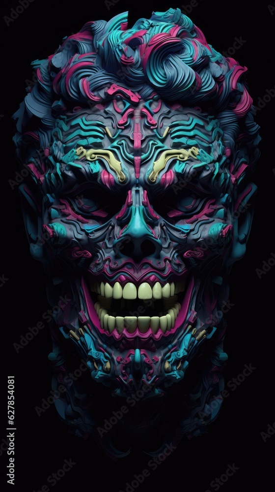 Naklejka premium Carnival of the Surreal: Tripping Out on Freaky Carnival Surrealism, Generative AI