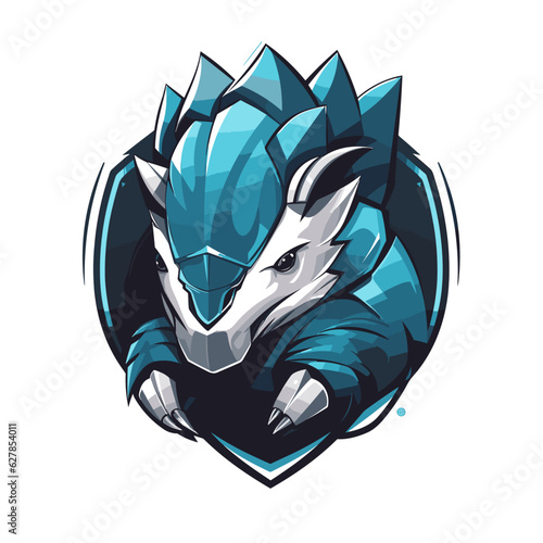 Esport vector logo armadillo, armadillo icon, armadillo head, vector