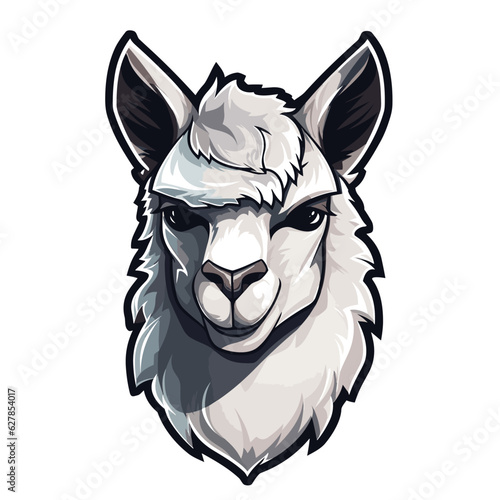Esport vector logo alpaca, alpaca icon, alpaca head, vector, llama