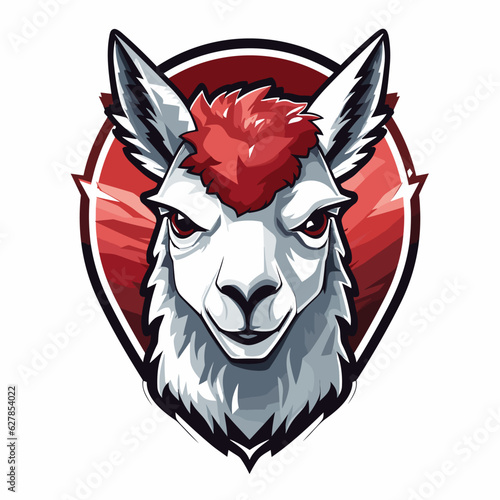Esport vector logo alpaca, alpaca icon, alpaca head, vector, llama