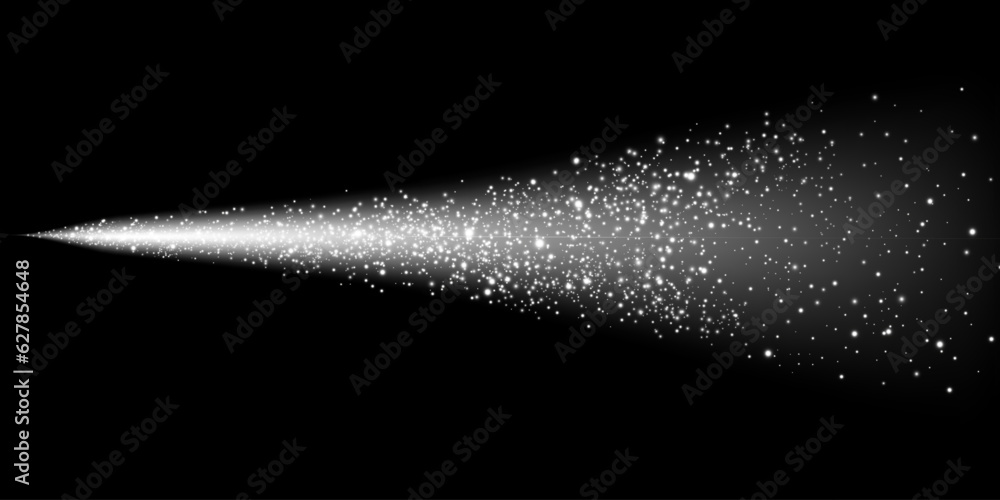 White scattering of small particles of sugar crystals, flying salt, top