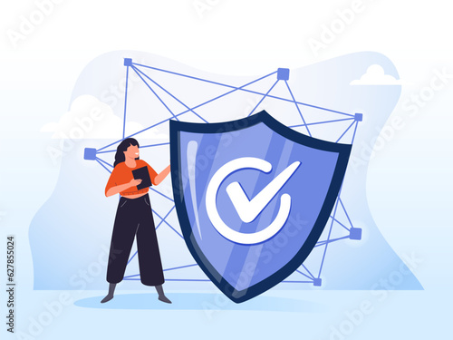 Application service concept vector illustration set. SaaS technology, packaged software, decentralized application