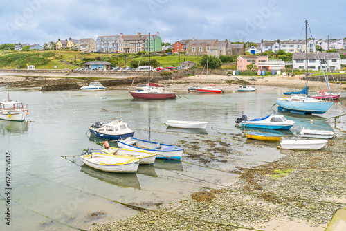 Cemaes harbor on the north coast of Anglesey in Wales photo