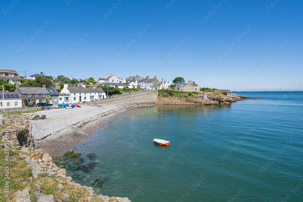 The Coastal village of Moelfre on the east coast of Anglesey
