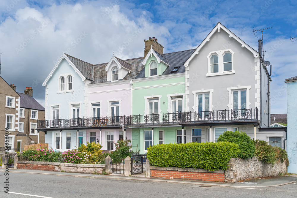 Colorful houses in Beaumaris Anglesey