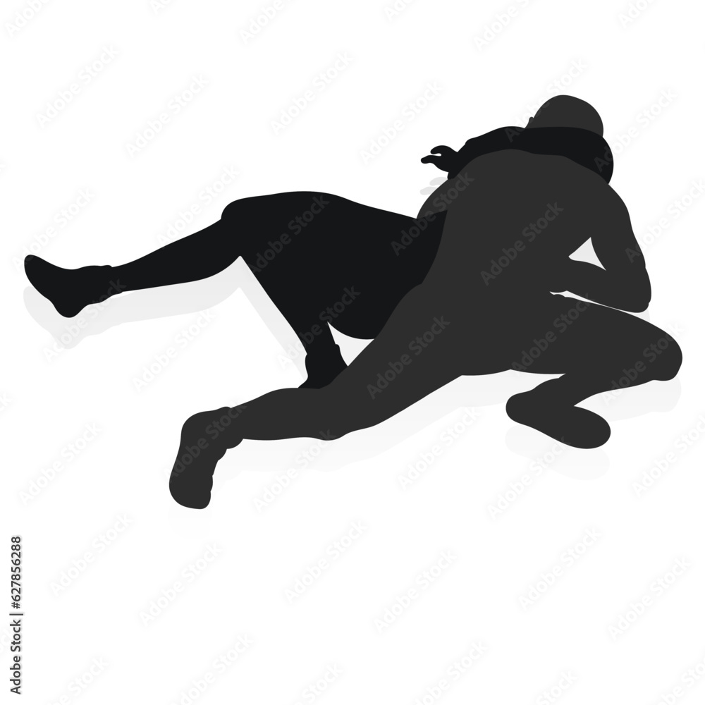 Image of a silhouette of a wrestler athlete in a fighting pose. Greco Roman wrestling, combating, duel, fight, martial art, sportsmanship Image of a silhouette of a wrestler athlete in a fighting pose. Greco Roman wrestling, combating, duel, fight, martial art, sportsmanship