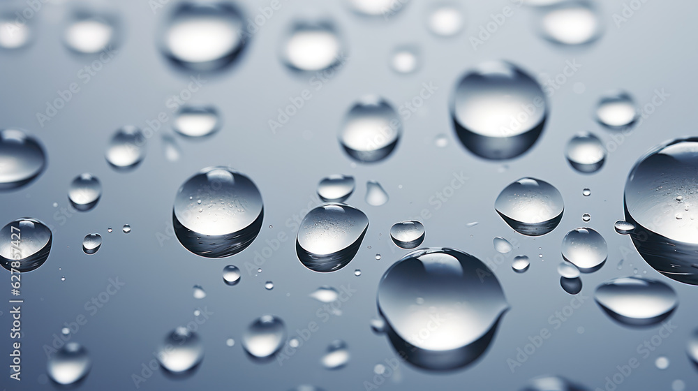 Water Drops on Gray Metal Water Drops on Gray Metal