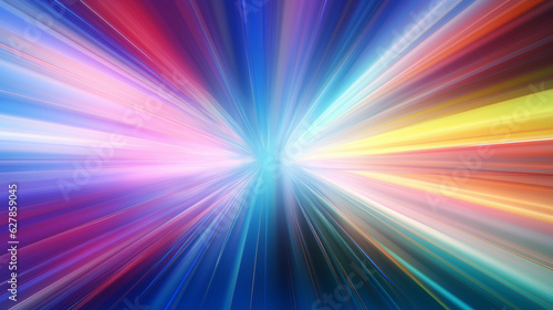 A vibrant and dynamic star burst on a multicolored background