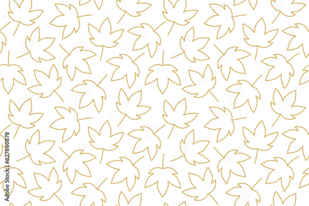 golden seamless pattern with maple leaves - vector illustration golden seamless pattern with maple leaves - vector illustration