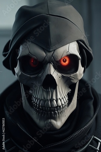 skull  dangerous look realistic full hd