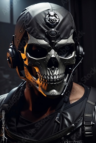 skull  dangerous look realistic full hd