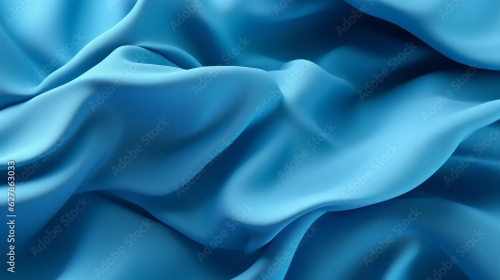 A vibrant blue fabric up close A vibrant blue fabric up close