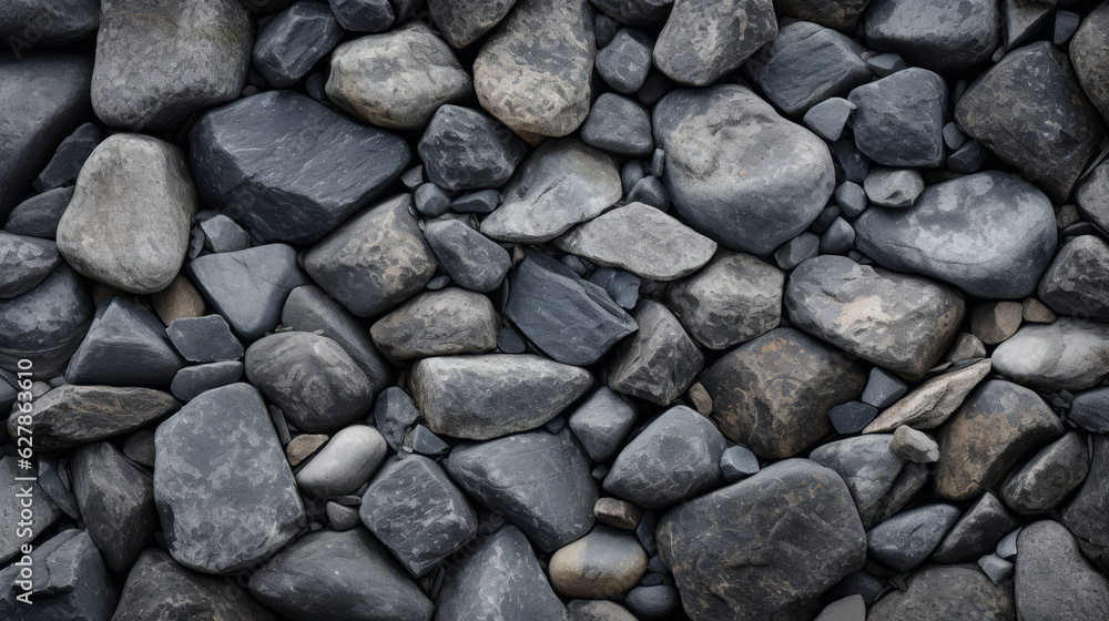 A collection of textured rocks up close