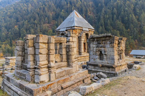 The Naranag Temples archaeological site in Jammu and Kashmir. photo