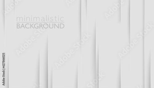 White paper cut background. Abstract realistic layered papercut decoration textured with engraved halftone pattern. 3d backdrop with vertical line layers. Vector illustration. Minimalist template