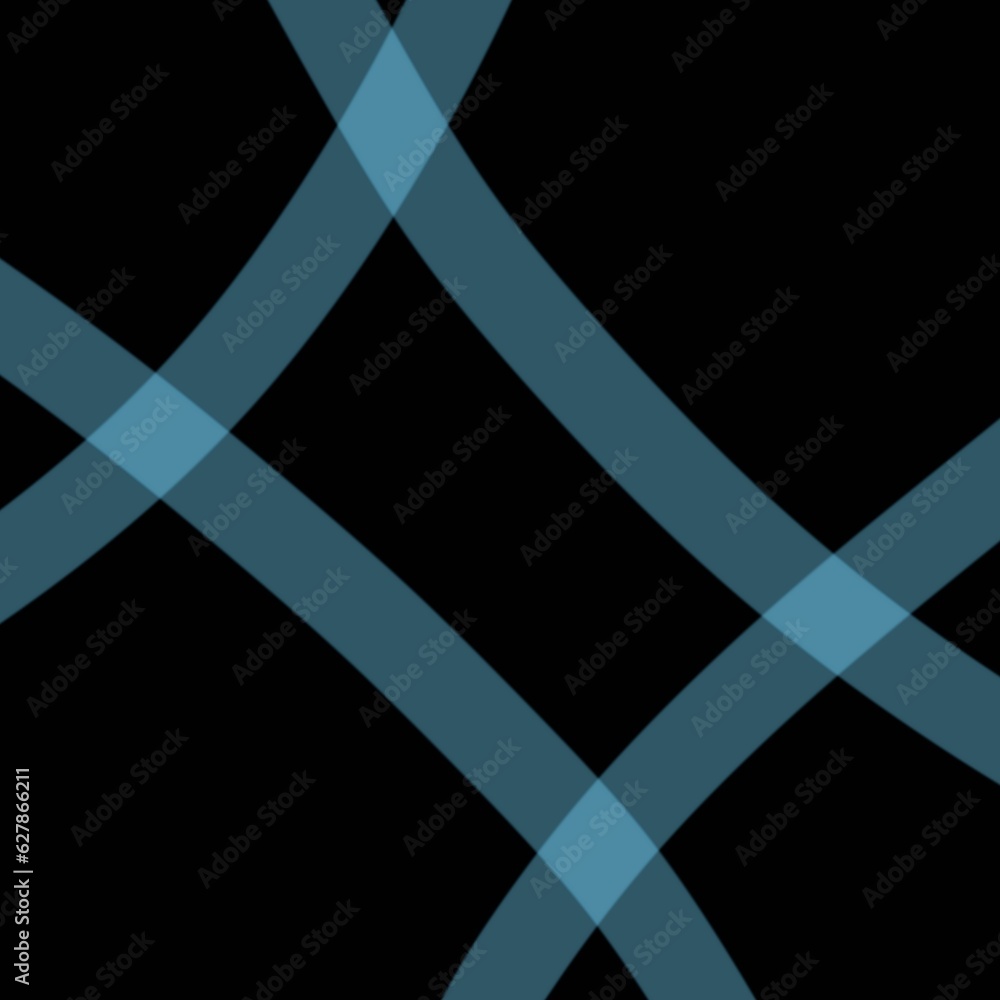 Abstract blue design with overlapping lines on black background