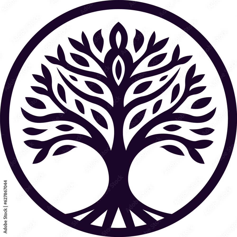 Tree logo design. Illustration of black and white tree for web design, mobile app and business card. High quality tree minimalistic logo. Tree logo design. Illustration of black and white tree for web design, mobile app and business card. High quality tree minimalistic logo.