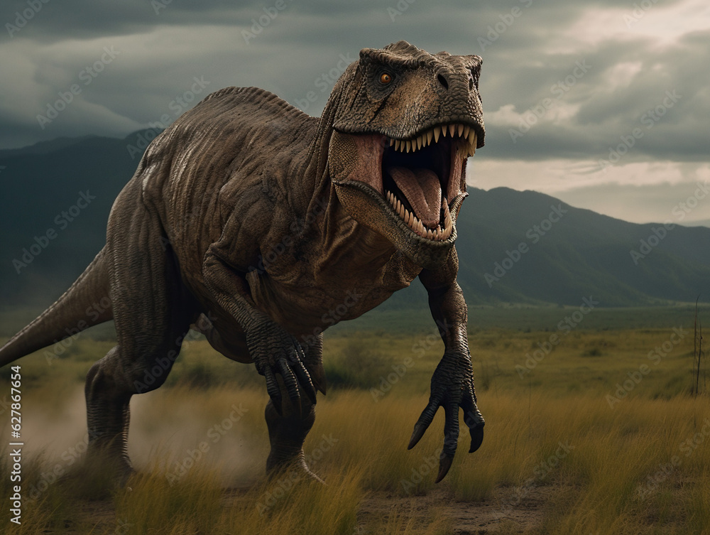 Fototapeta premium Tyrannosaurus Rex created with Generative AI