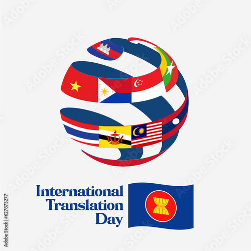 World Translation Day Vector Design Illustration Logo for banner, poster and greeting card