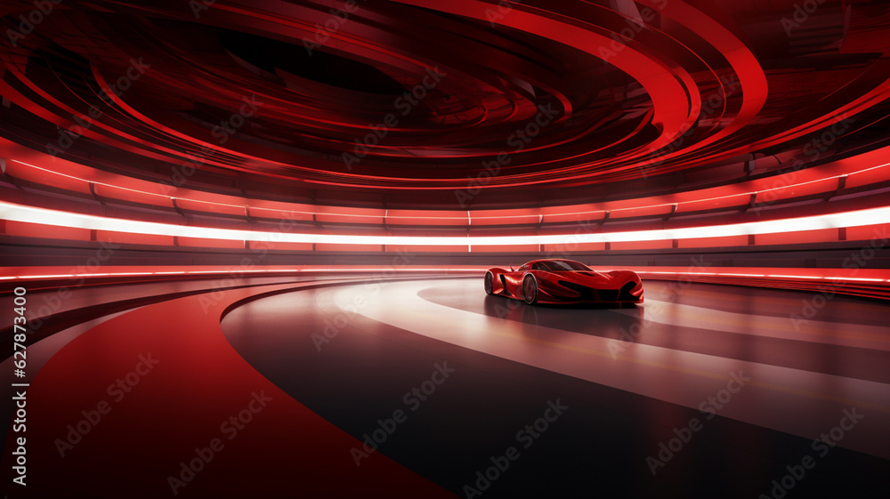Formula 1 race track, super car on asphalt road, background banner or wallpaper Formula 1 race track, super car on asphalt road, background banner or wallpaper
