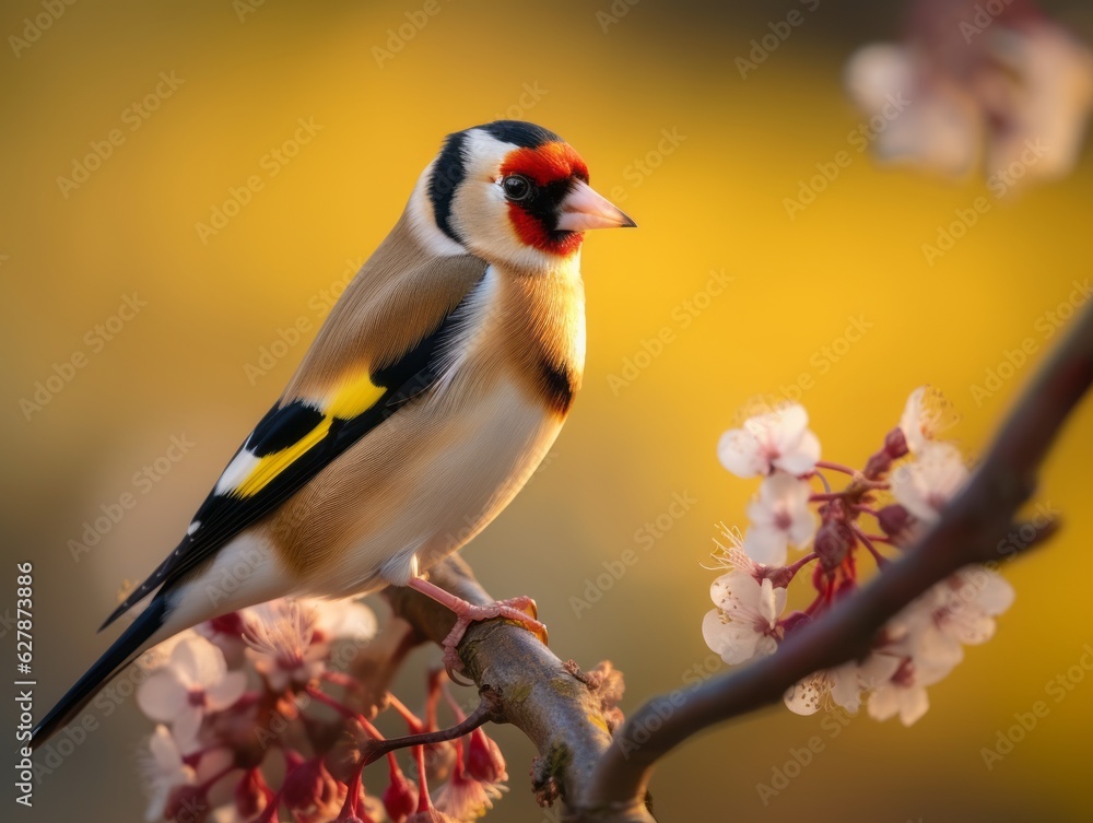 European Goldfinch Wildlife photography Generative AI