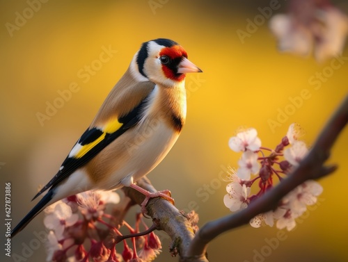 European Goldfinch Wildlife photography Generative AI © Moonpie