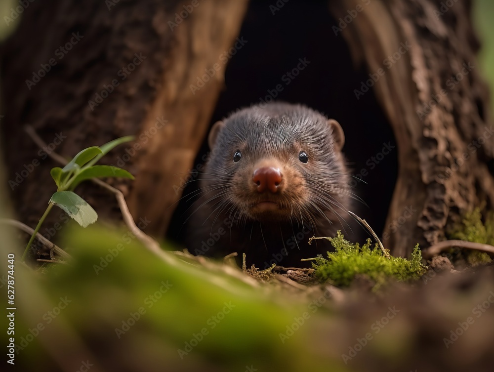 European mole in the nature Wildlife photography Generative AI European mole in the nature Wildlife photography Generative AI