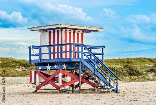  life guard tower on South Beach, Miami