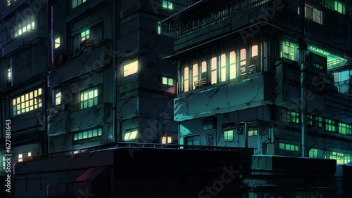 Wallpaper Mural dark alley slum area suitable for cyberpunk neo noir anime footage Torontodigital.ca