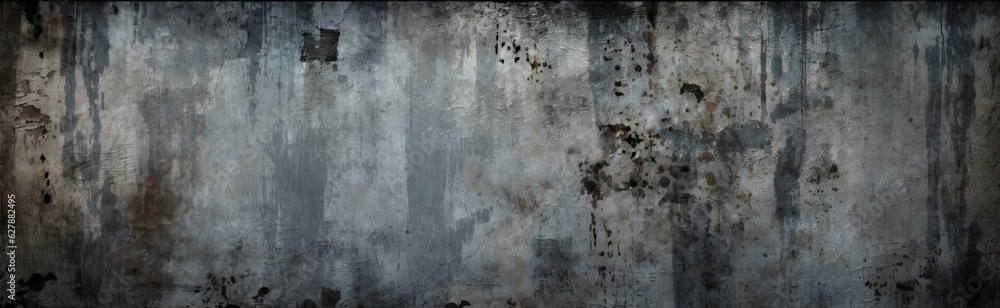 Grunge grey wall may used as background. Generative AI