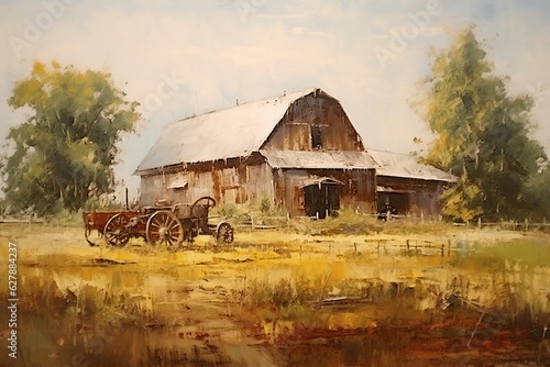 Old barn in the countryside photo