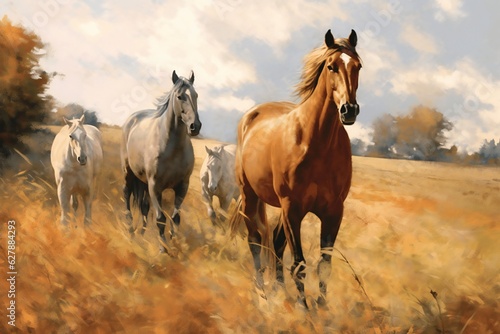 Horses in the field © Helen