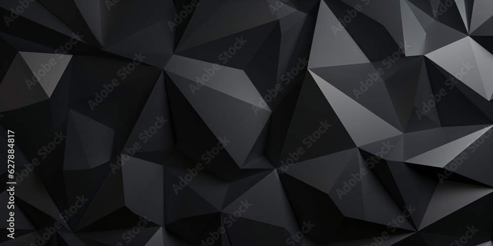 Abstrakter Polygon Hintergrund schwarz- mit KI erstellt Abstrakter Polygon Hintergrund schwarz- mit KI erstellt